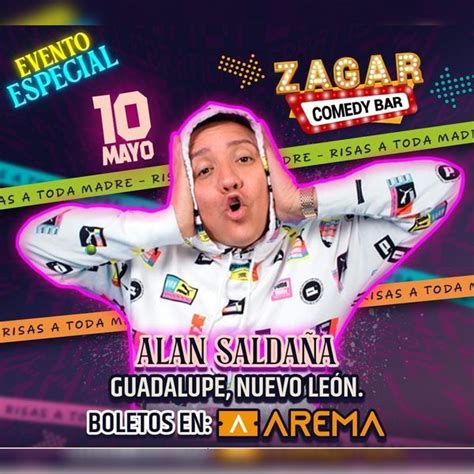 Alan Saldaña en Zagar Comedy Bar Guadalupe AREMA Ticket