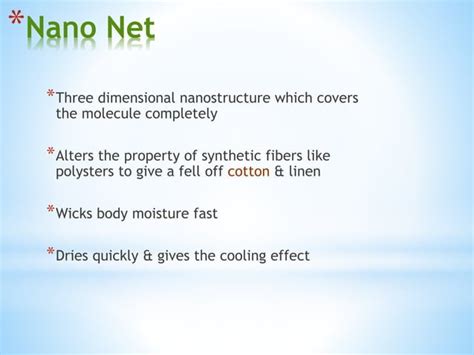 Nanotechnology In Textiles Ppt