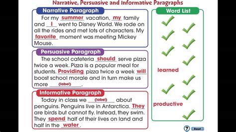 Cc7104 How To Write A Paragraph Narrative Persuasive And Informative