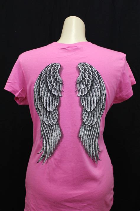 Womens Medium Angel Wings Pink T Shirt S M L Xl Ebay