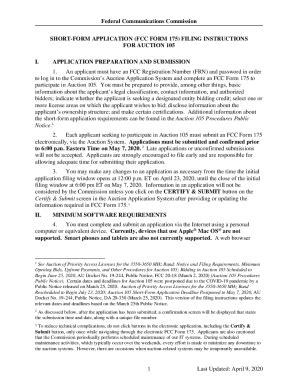 Fillable Online Short Form Application Fcc Form Filing