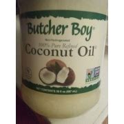 Butcher Boy Pure Refined Coconut Oil Calories Nutrition Analysis