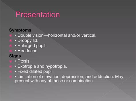 3rd 4th And 6th Cranial Nerve Palsy Ppt