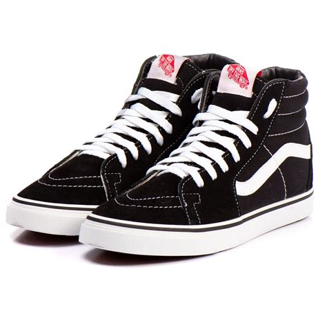 T Nis Cano Alto Feminino Vans Sk Hi Preto Branco Escorrega O Pre O