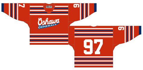 Oshawa Generals Uniform Road Uniform Ontario Hockey League Ohl