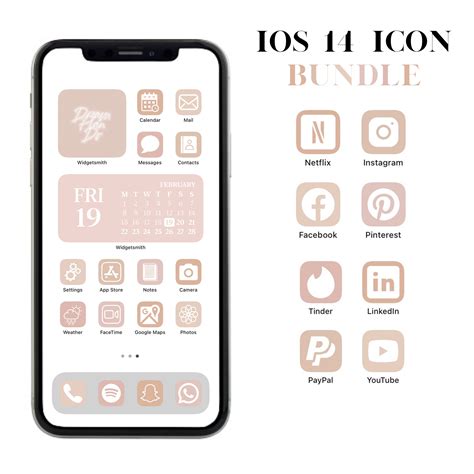 Blush Iphone Icons Ios Icons App Icons Ios Nude Beige Etsy