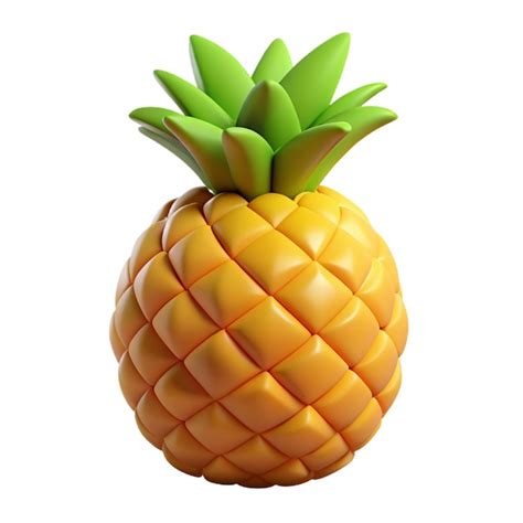 Premium Vector A Pineapple With Green Leaves