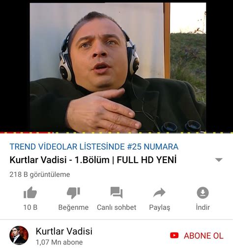 Kurtlar Vadisi Remastered TREND VİDEOLAR LİSTESİNDE 25 NUMARA Kurtlar