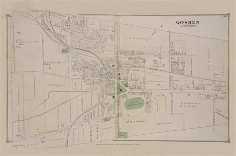 Goshen Goshen Village 104 5 New York 1875 Old Town Map Reprint