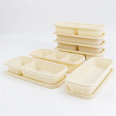 Biodegradable Corn Starch Food Container Disposable Plastic Takeaway