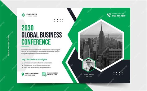 Premium Vector Corporate Horizontal Business Conference Flyer