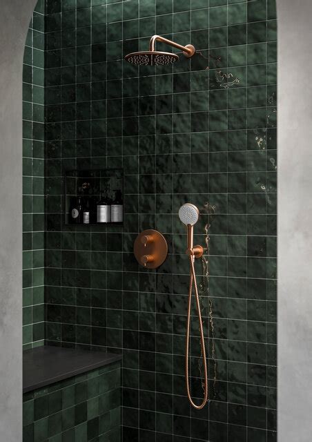 Inbouw Mat Koper Pvd Silhouet Hs Inbouw Douche Thermostaat Systeem