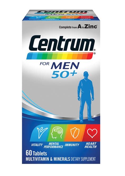 Centrum Multivitamin Tablets For Men 50 Seniors Centrum Au