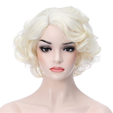 Amazon BERON 12 Women Girls Short Curly Wavy Bob Blonde Wig