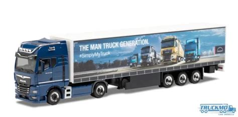 HERPA MAN TGX GX 18 580 Gardinenplanensattelzug ZY HE094 9347 EUR 48 25