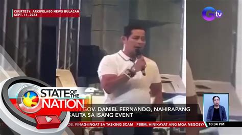 Bulacan Gov Daniel Fernando Nahirapang Magsalita Sa Isang Event