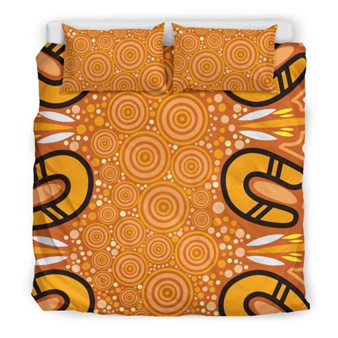 Aboriginal Bedding Set Indigenous Art Patterns Ver Bedding Set