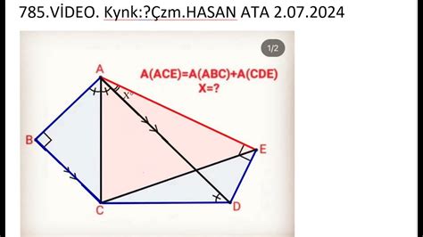 V Deo Zor Alan Uzunluk Ve A I Sorusu Youtube
