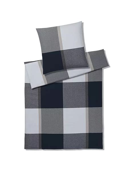 Elegante Flanell Bettw Sche Berkeley X Cm X Cm Smoke Grau