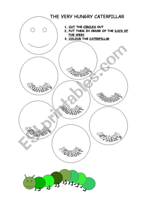 The Very Hungry Caterpillar Worksheets Printable And Enjoyable Learning