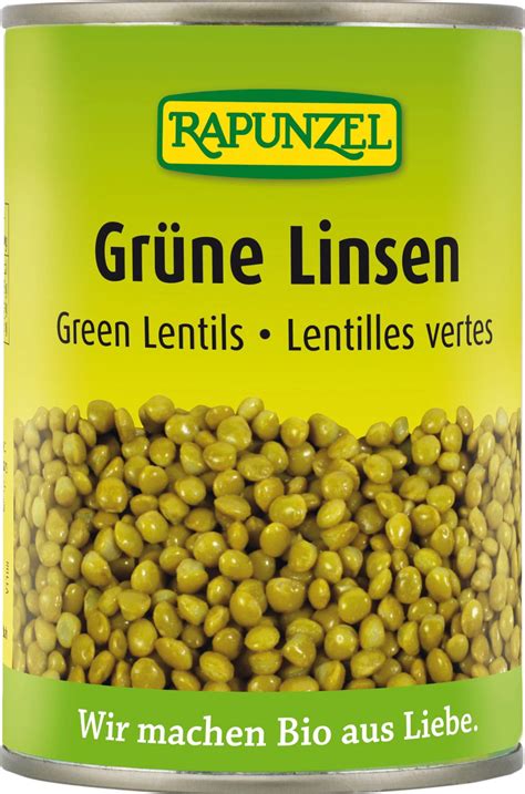 Rapunzel Bio Grüne Linsen in der Dose 400 g Piccantino Onlineshop