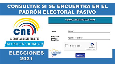 Consultar Si Se Encuentra En El Padrón Electoral Pasivo Para Votaciones