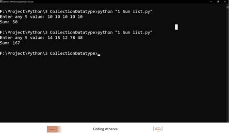 15 Program To Sum All The Items In A List Using Python Coding Atharva