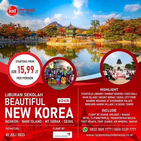 Paket Tour Korea Murah Trip Liburan Wisata Seoul 2023