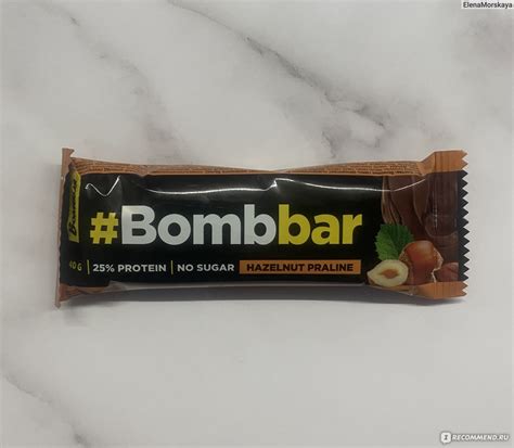 Протеиновый батончик Bombbar глазированный "Фундучное пралине ...