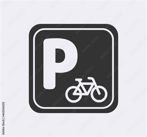 Bike parking vector sign. Signboard. Bicycle symbol. Stock Vector ...