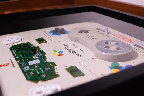 Super Nintendo Famicom Controller Framed - Etsy