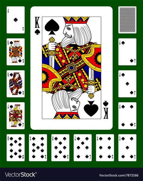 Playing Cards Of Spades Suit Royalty Free Vector Image