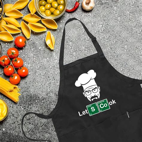 Apron for Men, Let's Cook Aprons, Mens Apron, Kitchen Apron, BBQ Funny ...