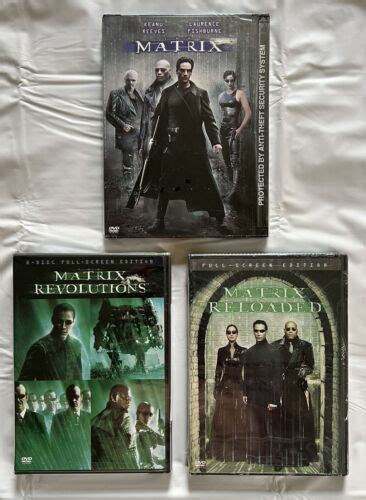 Matrix Trilogy Dvd Lot New Sealed Reloaded Revolutions