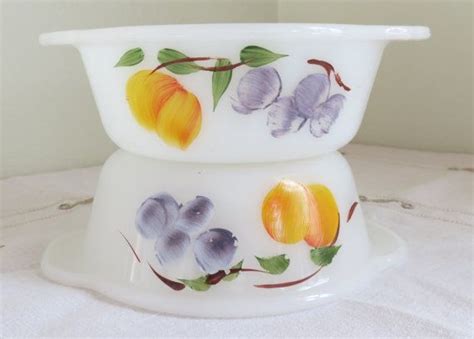 Vintage Fire King Gay Fad Bowls With Handles