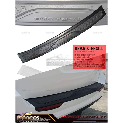 Fortuner Rear Step Sill Bumper Guard Protector Stepsill