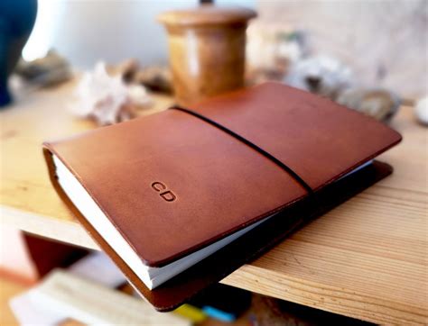 Bullet Journal B Leather Cover Customize Traveler S Etsy