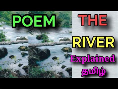 The River Poem Samacheer Kalvi Explained In