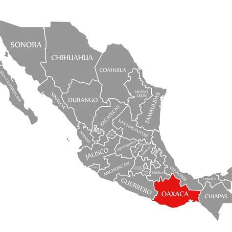 Regions Of Oaxaca Mexico Map