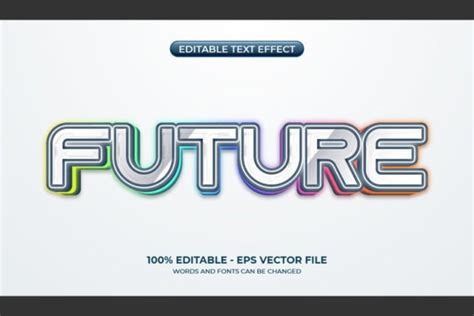 D Future Text Effect Graphic By Alfaruki Design Creative Fabrica