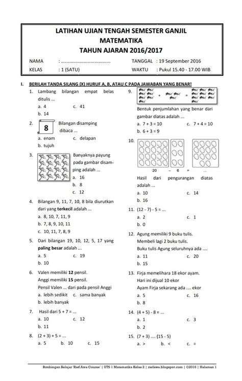 Kumpulan Soal Matematika Penjumlahan Dan Pengurangan Kumon Kelas 1 Sd