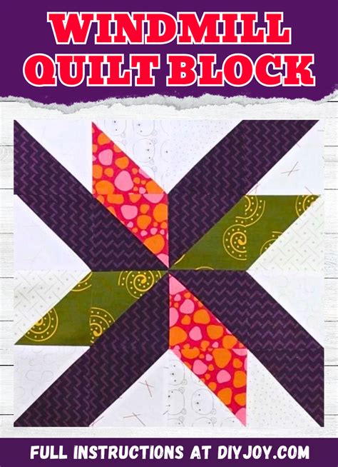 Easy Windmill Quilt Block Tutorial For Beginners