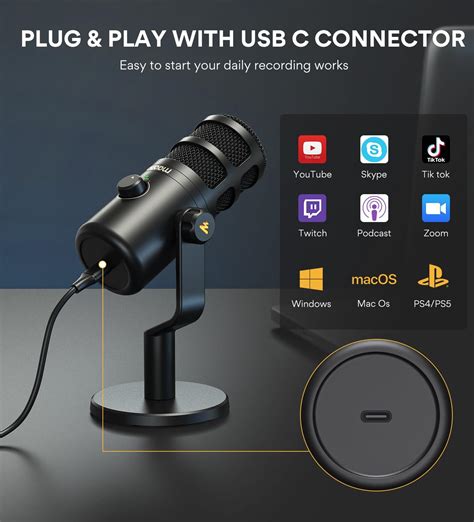 Maono Pd U Podcaster Dynamic Xlr Microphone Progear Cambodia