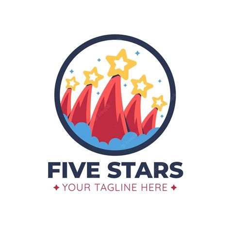 Free Vector | 5 star logo template design