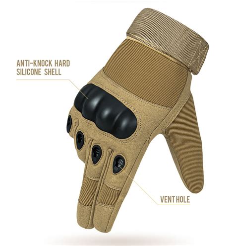 Ozero Tactical Gloves Military Hard Knuckle Gym Mens Combat Shooting