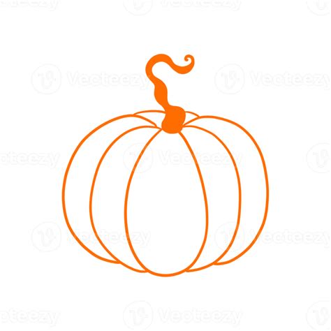 Orange Halloween Outlined 14968417 PNG