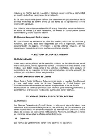 Marco Conceptual De Control Interno Gubernamental Pdf