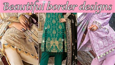 Shirts Border Designs Latest Daman Designs Youtube