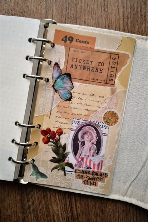 Vintage Scrapbook Journal Page Idea | Scrapbook journal, Vintage junk ...