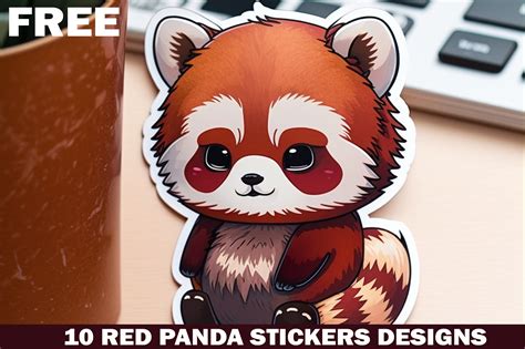 RED PANDA STICKERS DESIGNS Graphic by FeliceDesigns · Creative Fabrica